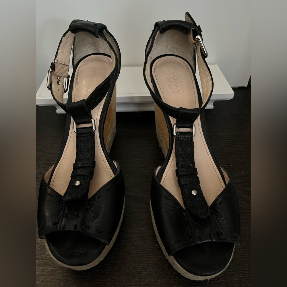 Coach Shoes | Coach Gala Espadrille
Wedge Platform Sandals Size 8 | Black